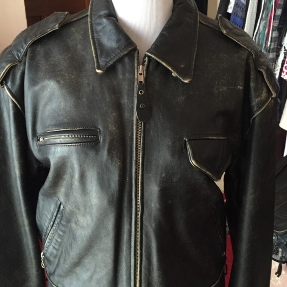 VINTAGE WOMENS Lee Trevor French Biker Jacket nwot